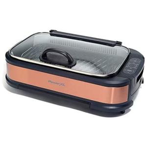 PowerXL Churrasqueira Elétrica Serve até 4 Pessoas, Aço Inoxidável, 110V, Dourada