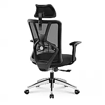 Cadeira de Escritório Ergonômica Giratória com Apoio de Braços 3D, Suporte Lombar Ajustável e Apoio de Cabeça, TICOVA M8, Preto