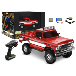 Panda Hobby Carrinho de Controle Remoto 4x4 Off Road,c, Luzes de LED, Recarregável, Vermelha