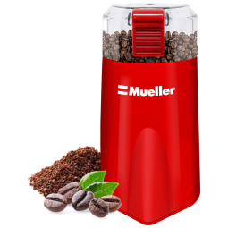 Moedor de Café Elétrico Portátil Mueller Austria em Aço Inoxidável, 110V 150W Vermelho