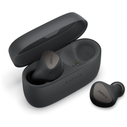 Fones de Ouvido Bluetooth com Cancelamento de Ruído e Compatível com Apple e Android, Jabra Elite 4, Cinza Escuro