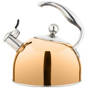 Culinária Chaleira de Chá 2.5 L em Aço Inoxidável com Apito, VIKING CULINARY 40018 9339CPC, Dourado