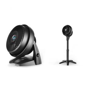 Conjunto de Ventilador de Mesa e de Torre Vornado 630 e 602, 110V, Preto