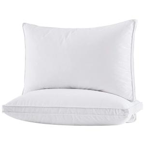 puredown Travesseiro de Pena de Ganso com Capa de Algodão, 76 x , 2 UN