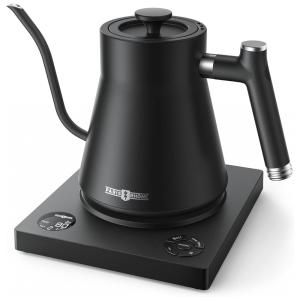 Chaleira Elétrica Paris Rhône 1L em Aço Inoxidável com Desligamento Automático e Cronômetro Embutido, 110V, Preta