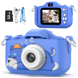 Câmera Selfie Infantil Goopow para Meninas/Meninos de 3-9 Anos, Câmera Digital com Capa Protetora e Cartão SD 32GB. Goopow.