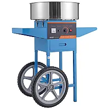 Máquina de Algodão Doce, Aço Inoxidável, 1030W, 110v, VBENLEM Cotton Candy Machine with Cart, Azul