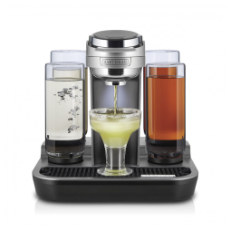 Máquina de Coquetel Profissional, 5 Garrafas de Vidro Premium, Bartesian 55306, Cinza