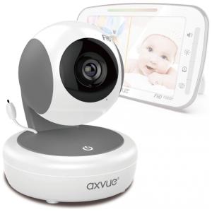 Babá Eletrônica Axvue A1080PT com Sensor de Temperatura e Movimento, Alcance de 300 Metros