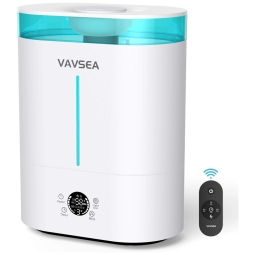 Umidificador Ultrassônico de 4L com 3 Modos, Painel Digital e Aromaterapia, VAVSEA, Branco