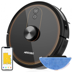 Aspirador de Pó Robô AIRROBO T9 Inteligente e Automático 3000Pa com Wi Fi, Mapeamento e Controle de Voz Alexa, Google