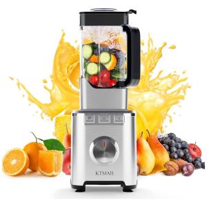 Liquidificador de Bancada de 2L com 3 Predefinições, 1800W, 110v, KTMAII CY 339, Prateado