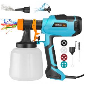 Pistola de Pintura Pulverizadora 1.4L com 4 Tamanhos de Pontas, GOGONOVA GT26001, Azul