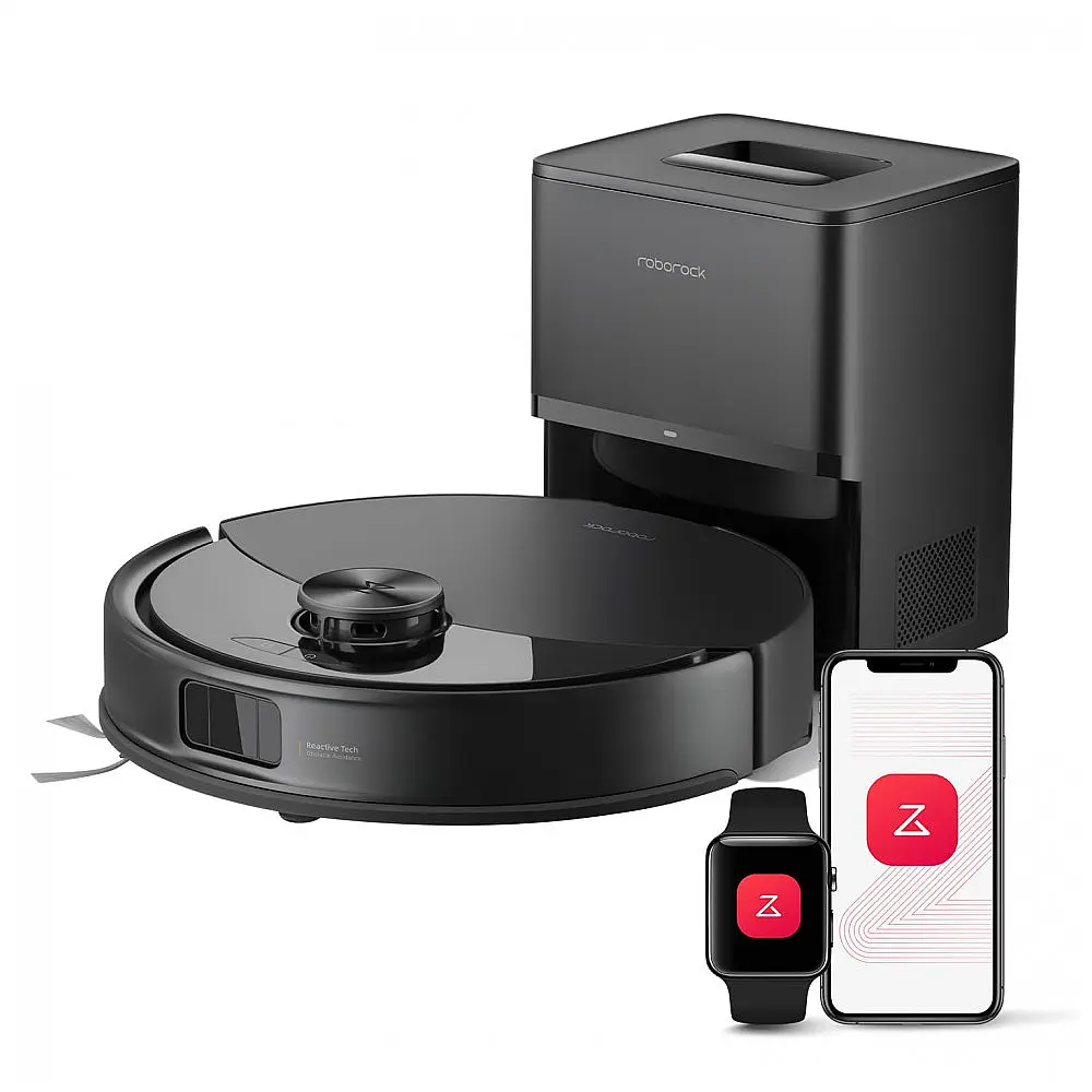 Robô Aspirador Roborock Q10 S5 Robot Vacuum and Mop com Auto-Esvaziamento e Sucção de 10.000Pa - Ideal para pelos de animais - Preto