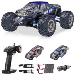 Carrinho de Controle Remoto para Adultos Off Road 116 Escala Até 55 km por hora, Recarregável, AUFITKER, Azul