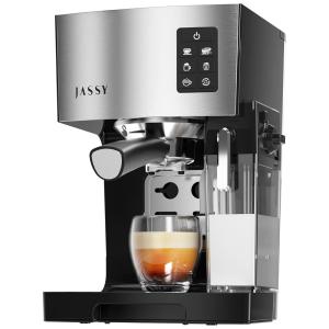 Cafeteira Elétrica Expresso Automática 19 Bar, Aço Inox, 1250W, 110v, JASSY, Prateado