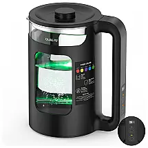 Chaleira Elétrica 1.5L com Controle de Temperatura e Proteção de Fervura, 1500W, 110v, GUALIU, Preto