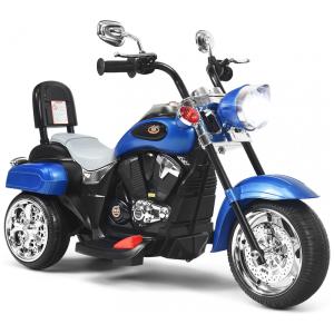 Moto Elétrica Infantil a Bateria 6V com Sons e Luzes, Idade Rec 3 a 6 Anos, OLAKIDS, Azul