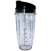 Copo Liquidificador NutriNinja com tampa 709ml, BLENDIN, Preto