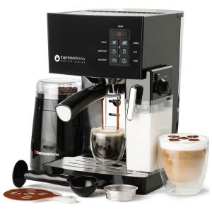 Cafeteira Elétrica Programável EspressoWorks Expresso e Cappuccino 10 Peças Barista Multifuncional Moedor de Grãos