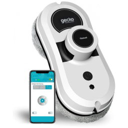 Robô Limpa Vidros de Janelas Inteligente Automático com Controle Remoto, Bivolt, Gladwell, Branco