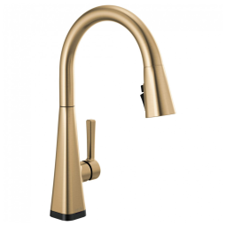 Torneira Cozinha com Tecnologia Touch20 e Pulverizador Pull Down, Delta 19802TZ-CZ-DST, Champagne Bronze