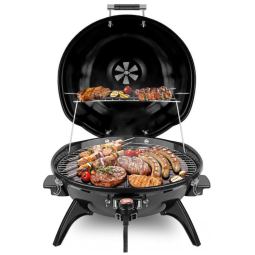Churrasqueira Grill Elétrica até 15 Porções com Grelha Removível, 110V 1600W, Techwood, Preta