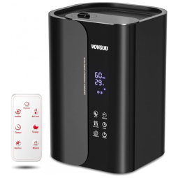 Umidificador Ultrassônico Portátil VOVGUU 5 Litros com Controle Remoto, 110V, Preto