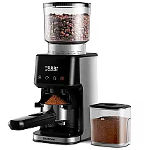 Moedor de Café Elétrico Ajustável com 51 Configurações de Moagem e Painel Digital, 110V, SHARDOR, Preto