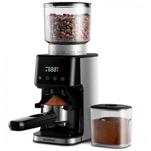 Moedor de Café Elétrico Ajustável com 51 Configurações de Moagem e Painel Digital, 110V, SHARDOR, Preto