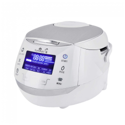 Panela de Arroz Elétrica 1.9L, com 6 Predefinições e Tela LCD, Branca, 110v, YUMASIA YUM EN15WUS, Branco