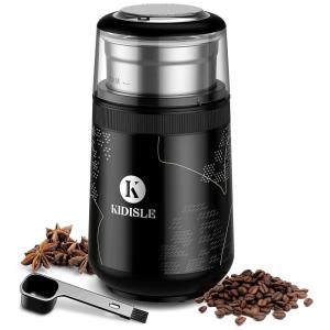 Moedor de Café Elétrico Portátil KIDISLE em Aço Inoxidável, 110V