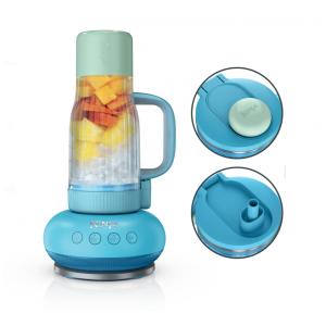 Liquidificador Pessoal Ninja Blendboss Azul Framboesa 770 ml Copo Viagem Tampa Antivazamento Auto-iQ 110V