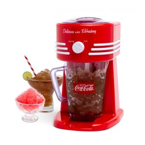 Máquina de Raspadinha e Margarita Nostalgia Coca-Cola para Casa, 1,2 Litros com Bico de Aço Inoxidável, Fácil de Limpar e Dupla Isolação.