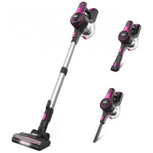 Aspirador de Pó sem Fio Recarregável 6 em 1 com Bateria de 2200 mAh, Até 45 Minutos de Uso, INSE, Vermelho