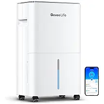 Desumidificador Inteligente 2L com Certificação Energy Star, Mangueira de Drenagem, Controle Remoto e Área 50m2, GoveeLife H7150, Branco
