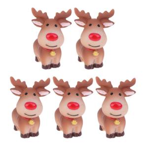 Enfeites de Natal em Resina Happyyami - Conjunto com 5 Estatuetas de Veado, Trenó e Árvore de Natal,Happyyami,