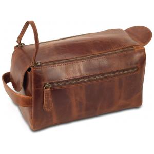 Necessaire Masculina de Couro, MOONSTER, Marrom