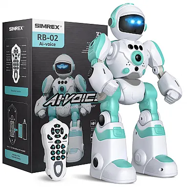 Robô Programável Azul e Branco