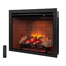 Lareira Elétrica de Embutir Unineo UNF-ZHX36I 91 cm (36") 750W/1500W Efeito Chama 12 Cores com Som de Crepitar Uso Interno