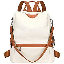 ALTOSY Mochila Feminina de Couro Sintético Preta, Estilo Casual e Resistente, 30 cm x 40 cm
