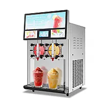 Máquina de Slush Raspadinha GSEICE XRF32 Duplo Tanque 24,2L Comercial 1800W 240V