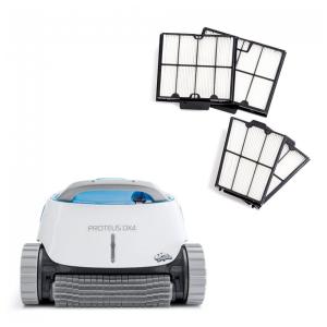 Aspirador Robótico para Piscina com Filtro Ultrafino Ideal para Piscinas de Até 15,2 Metros, 110V, Dolphin Proteus DX4