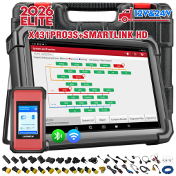 Scanner de Diagnóstico Inteligente X431 PRO3S+SMARTLINK HD para Caminhões Pesados - Tecnologia Avançada Bidirecional Diesel/Gasolina de