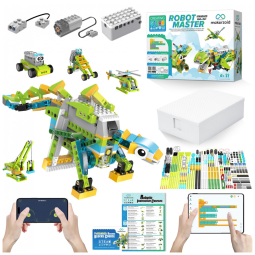 Kit de Construção Robótica com Mais de 100 Possibilidades de Criações para Crianças de 6 Anos ou Mais, MAKERZOID, Verde