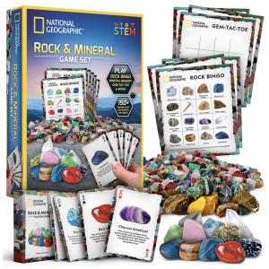 Jogo National Geographic Rock Bingo: Explore, Aprenda e Divirta-se com Mais de 150 Rochas e Minerais!Blue Marble