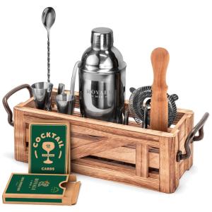 Kit Bn Profissional Peças em Alumínio com Suporte de Madeira, ROYALE MIX 12 TRA, Prateado