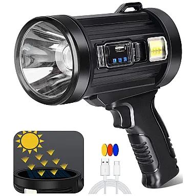 Lanterna LED Recarregável com Painel