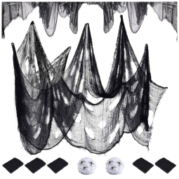 Kit de Decoração de Halloween com Teias de Aranha, JQAQJU