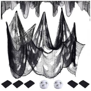 Kit de Decoração de Halloween com Teias de Aranha, JQAQJU